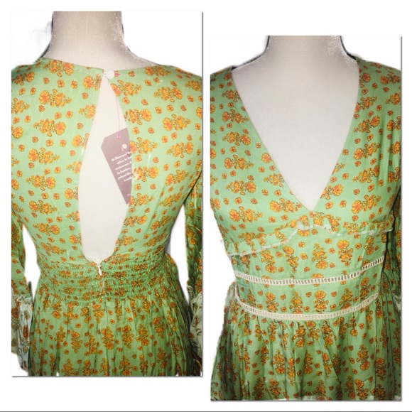 • HP•LAST 1•Boho Flare Sleeve Autumn Dress • - Picture 6 of 8